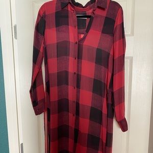 Midi Sheer Button Up Slit Dress/Top